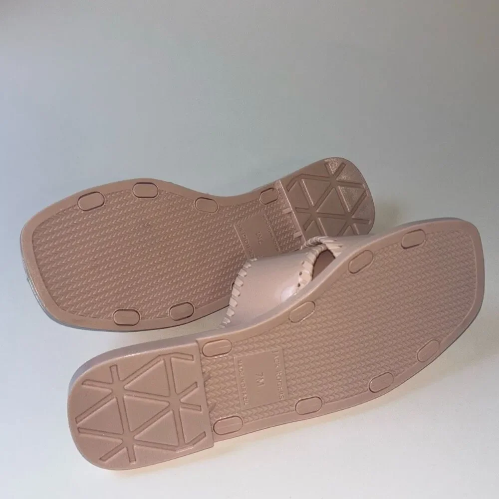 New in box Jack Rogers Sloane x Jelly criss cross sandal shoe Sz 7 pink blush